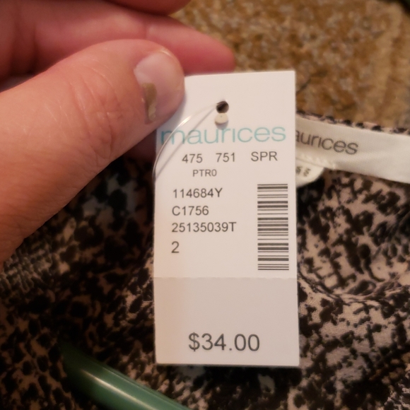 NWT Maurices Snakeskin Wrap Blouse - Picture 3 of 5